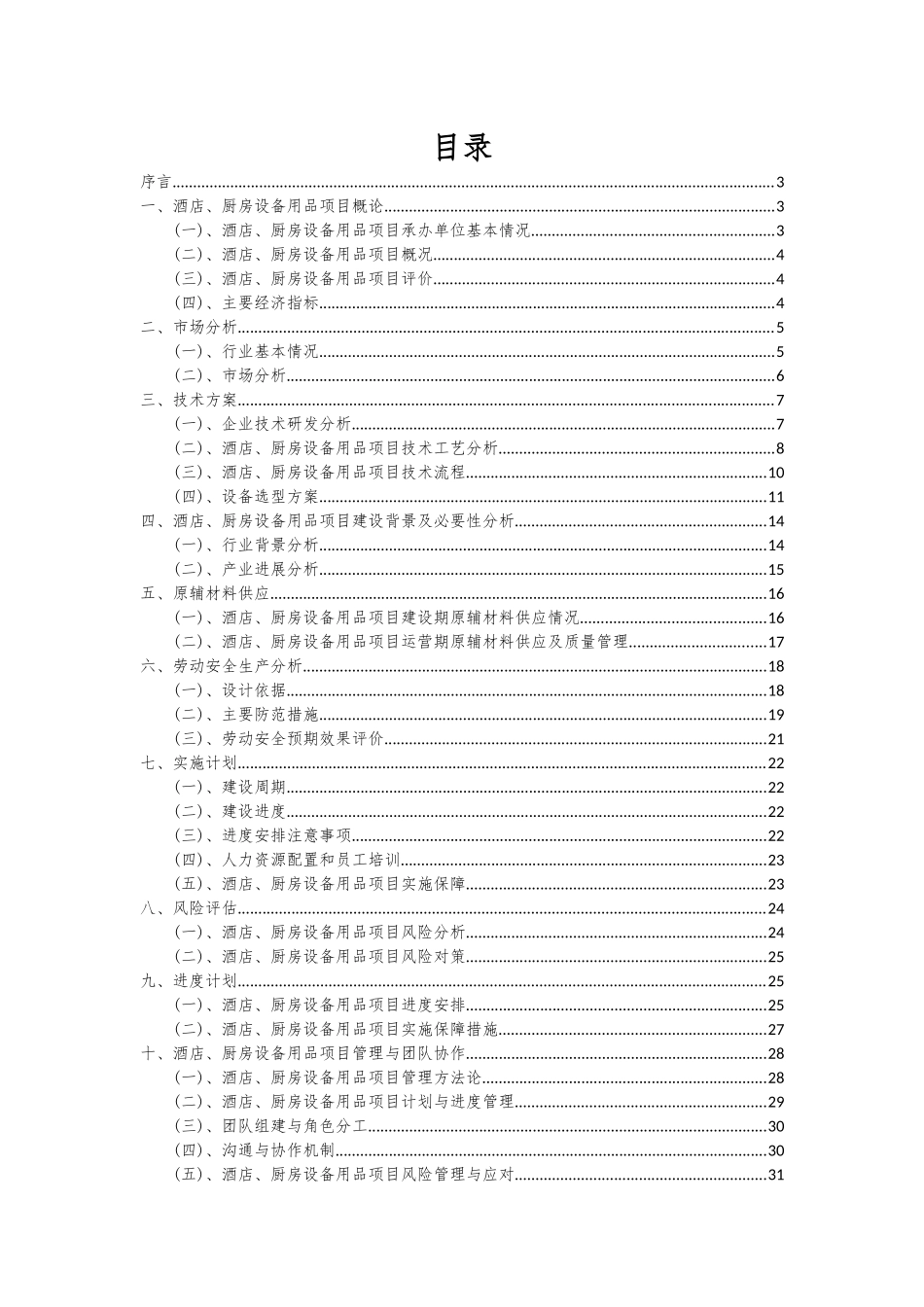 2025年酒店、厨房设备用品项目可行性研究报告_第2页