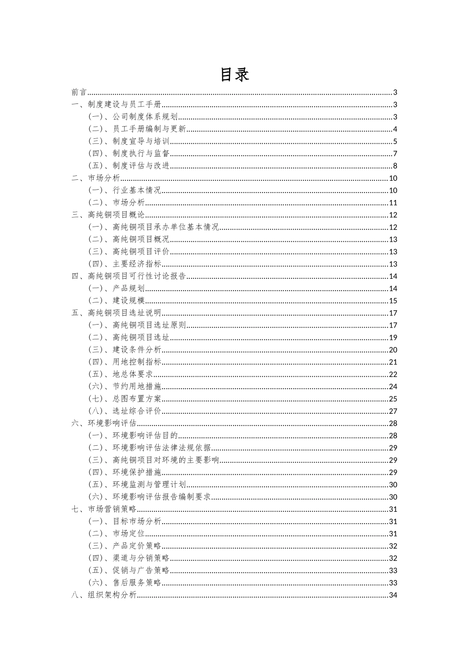 2025年高纯铜项目可行性分析报告_第2页
