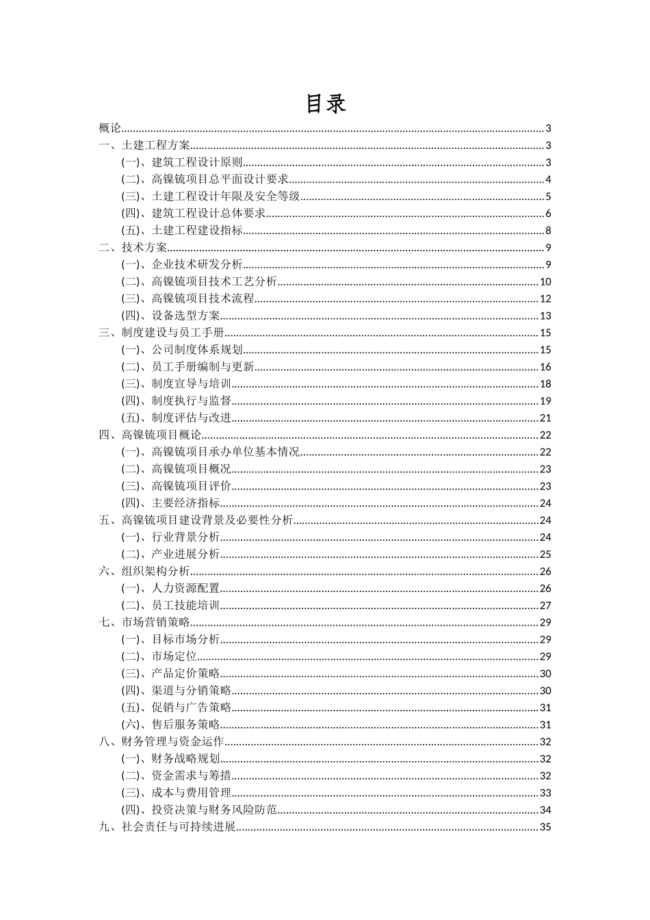 2025年高镍锍项目投资分析及可行性报告_第2页