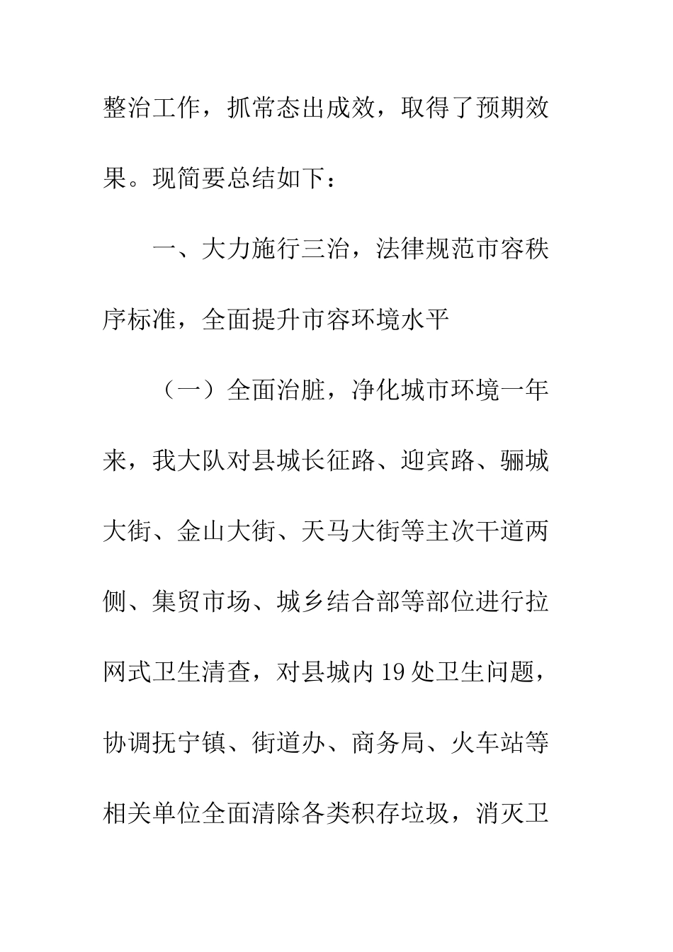 20XX城管大队工作总结_第2页