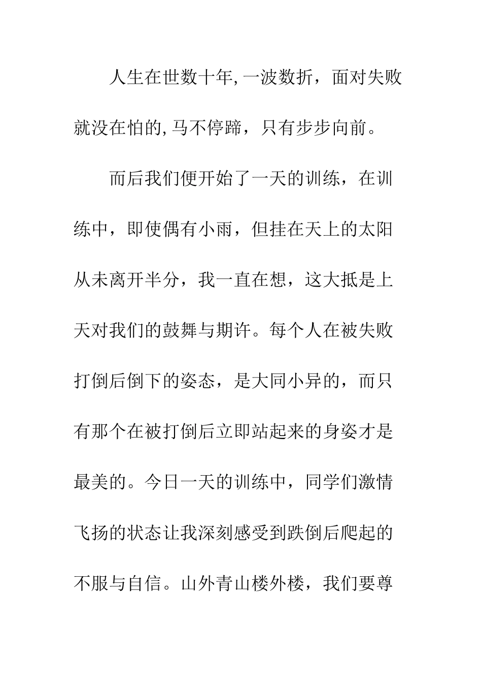 20XX大学生原创优秀军训心得体会4篇_第3页