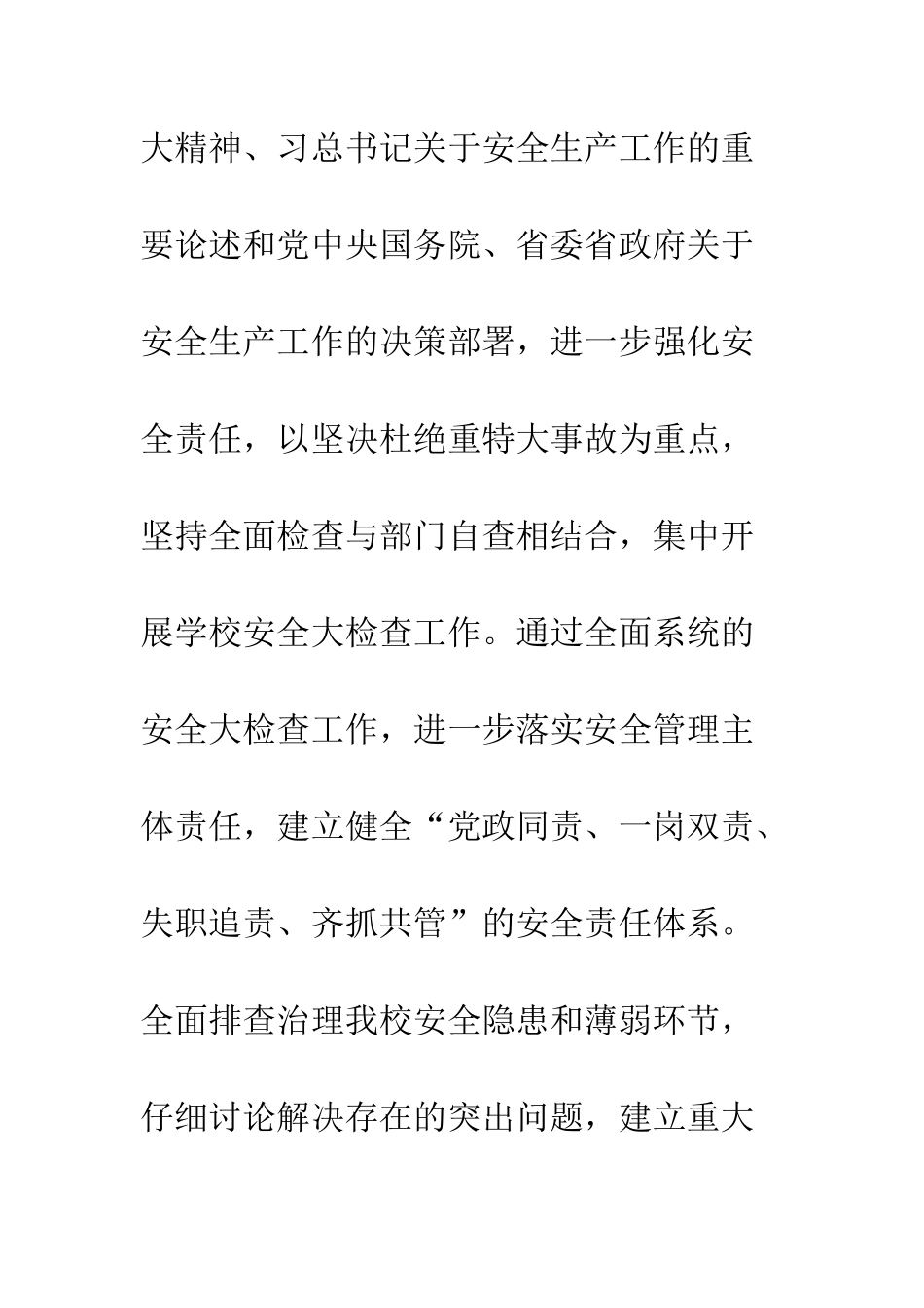 20XX学院安全工作大检查行动方案_第3页