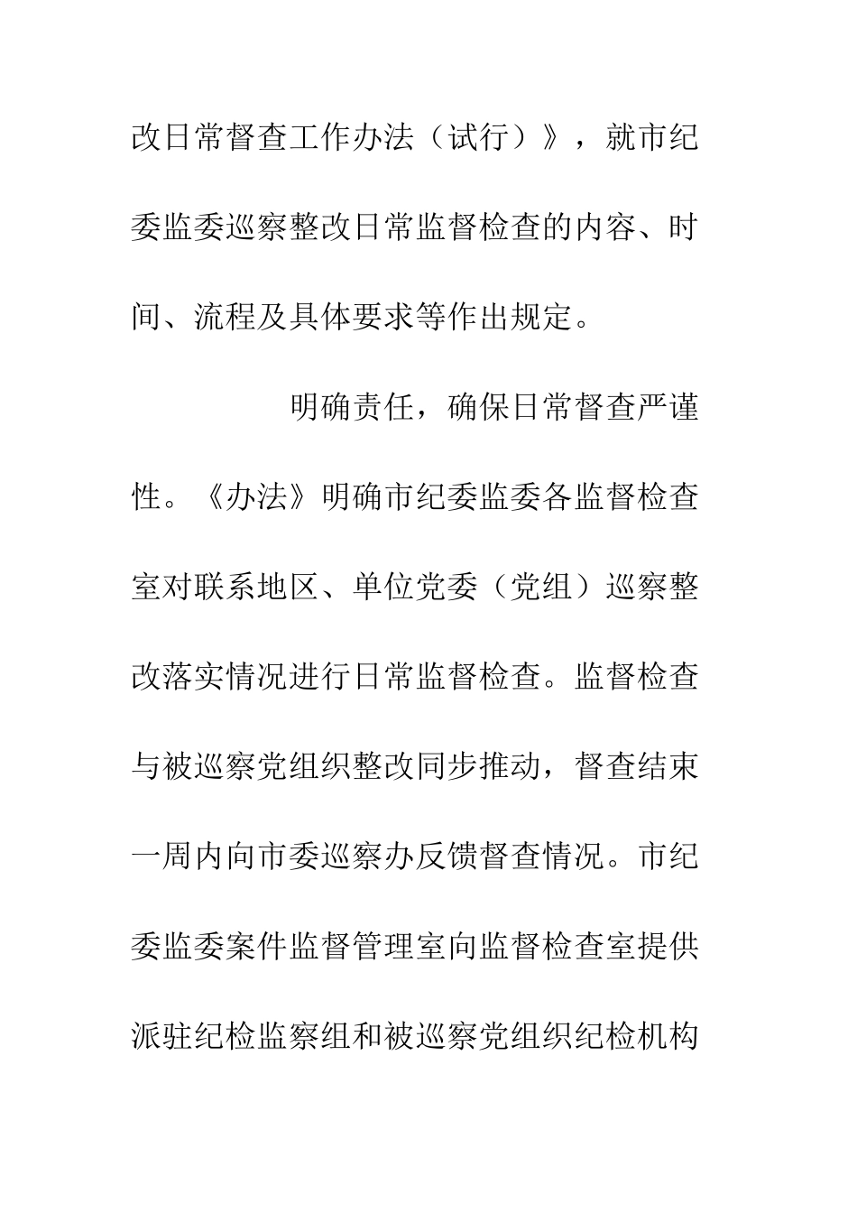 20XX巡察整改日常督查工作办法_第2页