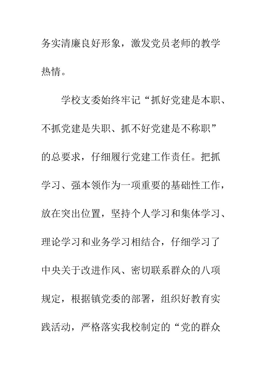 20XX年xx中学党支部书记述职报告_第3页