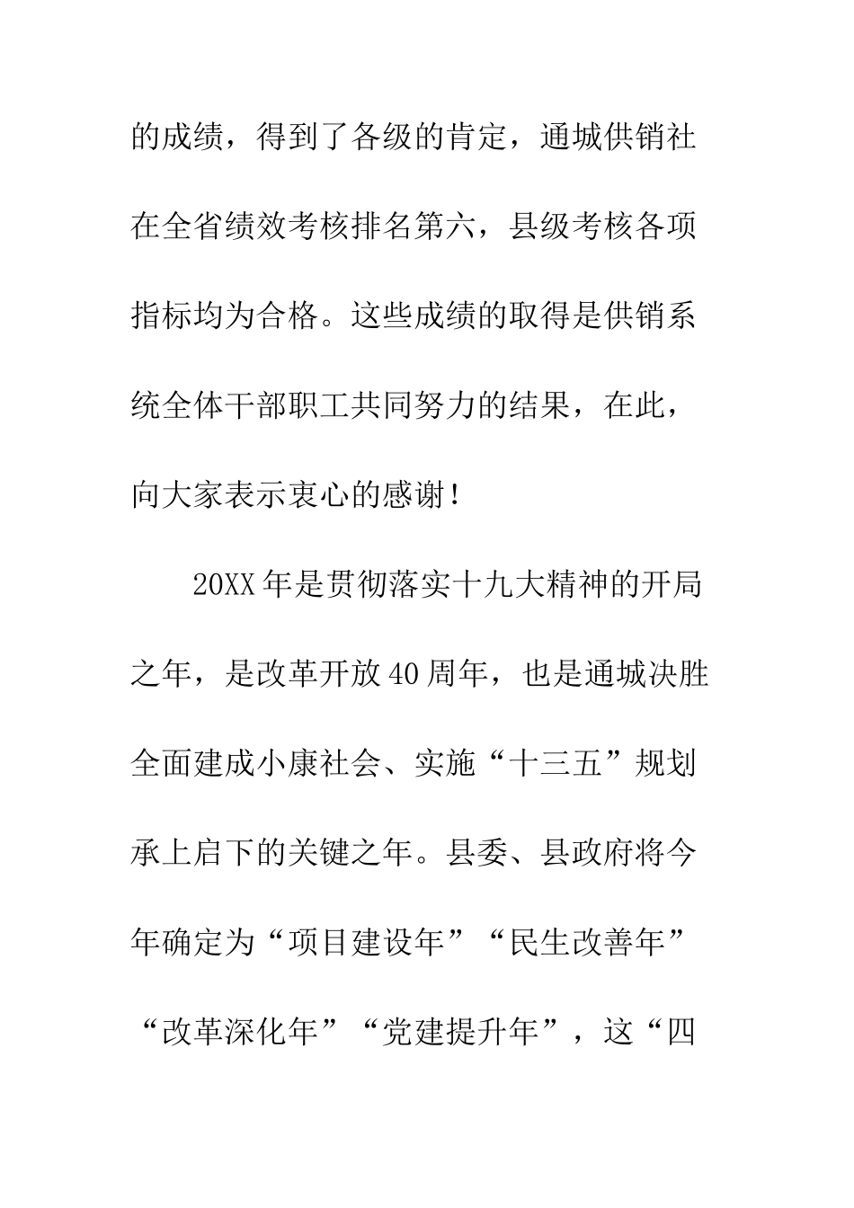 20XX年供销系统工作讲话稿_第2页