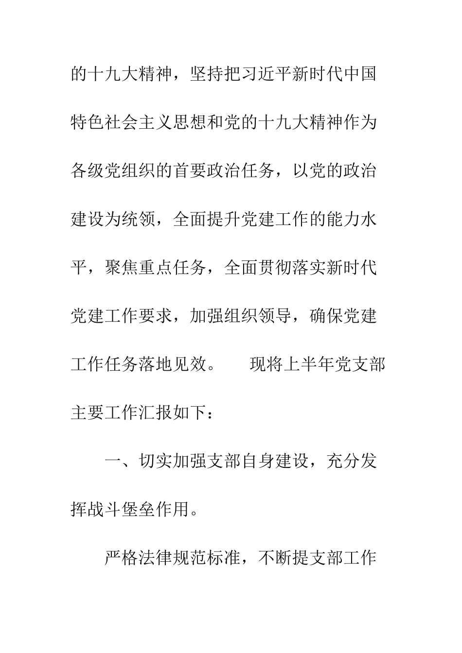 20XX年党支部上半年党建工作总结报告及下半年工作计划_第2页