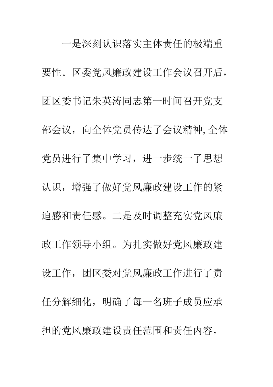 20XX年团区委领导班子廉政工作情况汇报大全_第3页