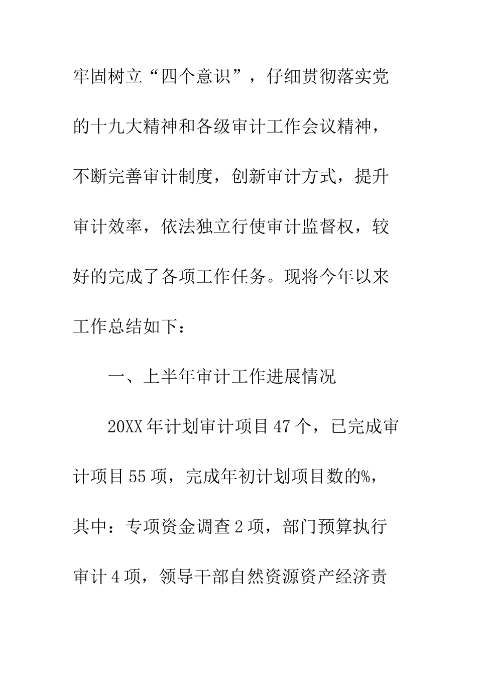 20XX年审计局上半年工作总结精选十篇_第2页