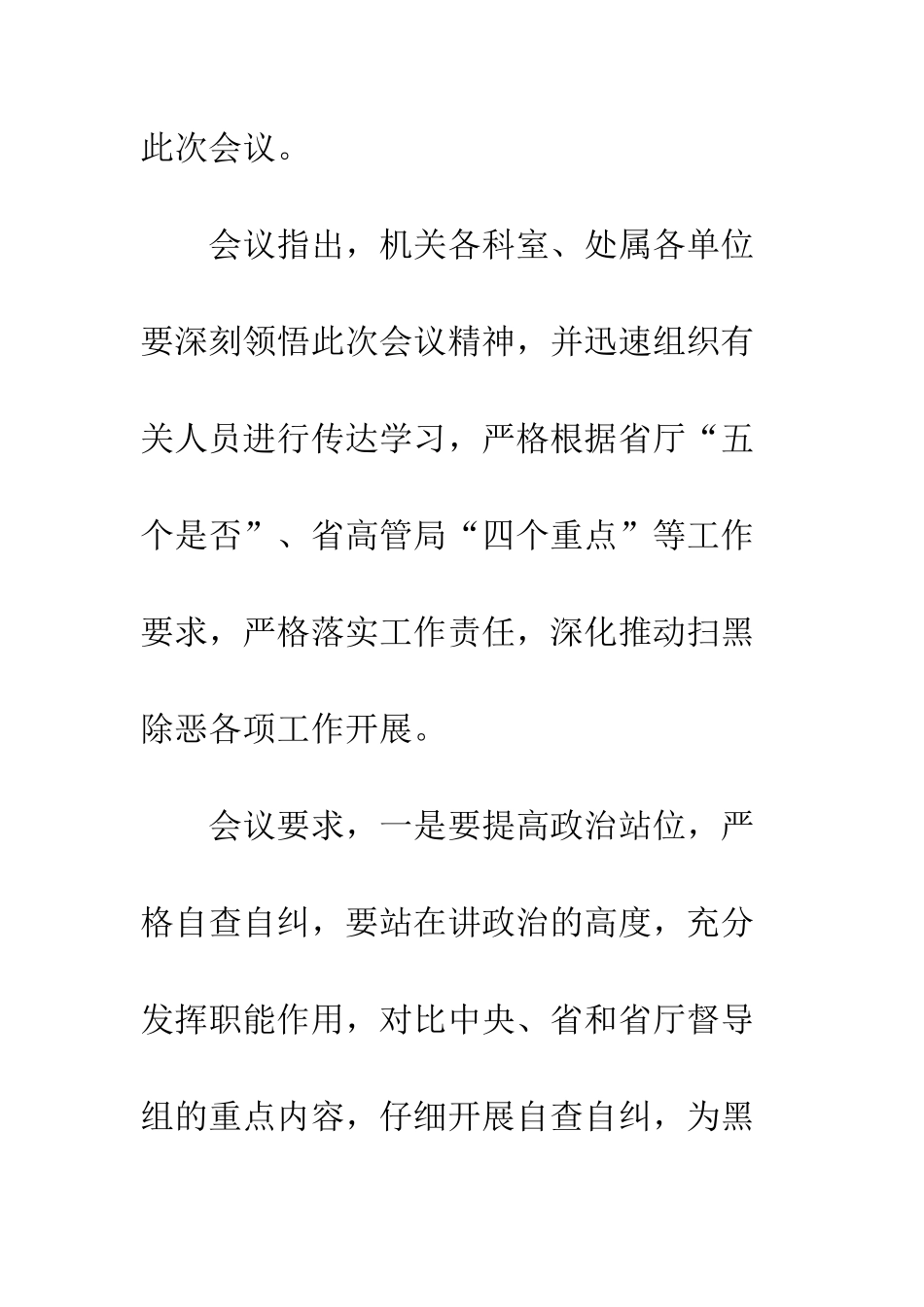 20XX年扫黑除恶推进会议工作总结_第2页