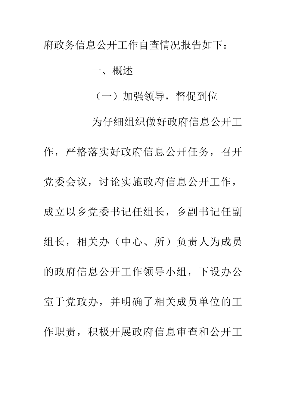 20XX年政府信息公开自查情况报告_第2页