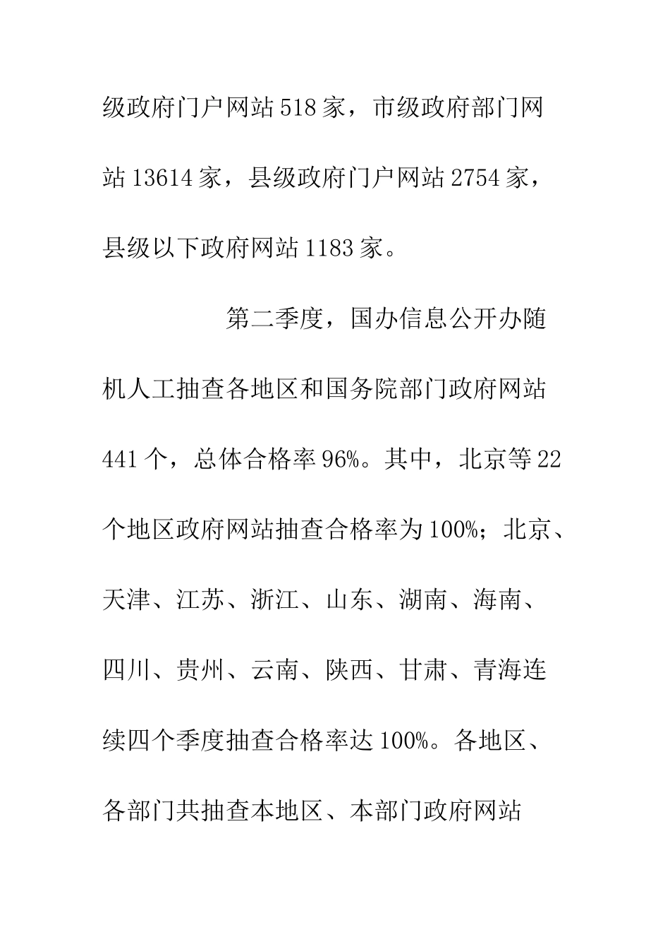 20XX年第二季度全国政府网站抽查情况通报_第3页