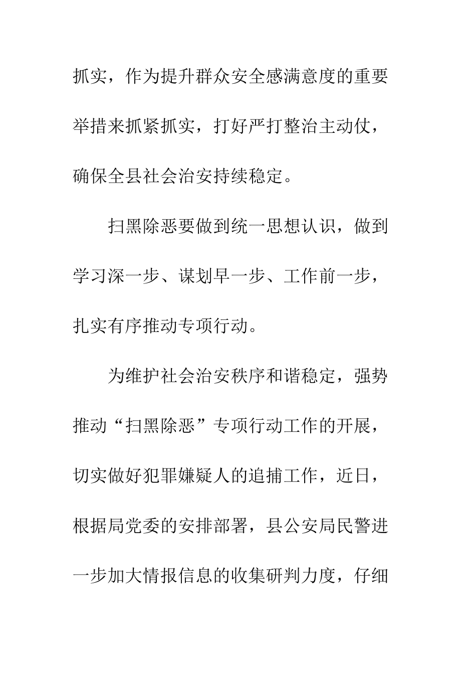 20XX最新扫黑除恶专项行动工作总结_第2页