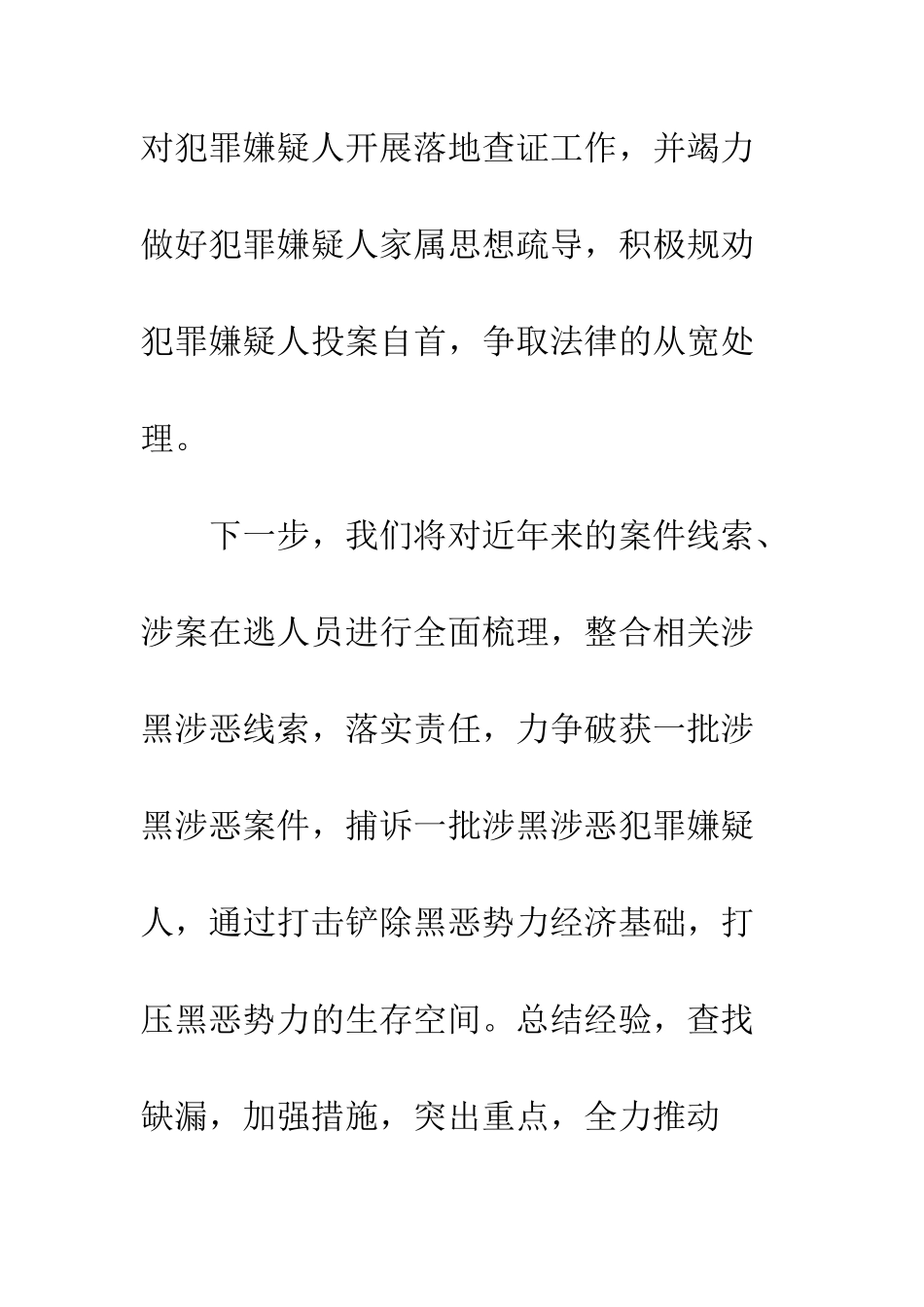 20XX最新扫黑除恶专项行动工作总结_第3页
