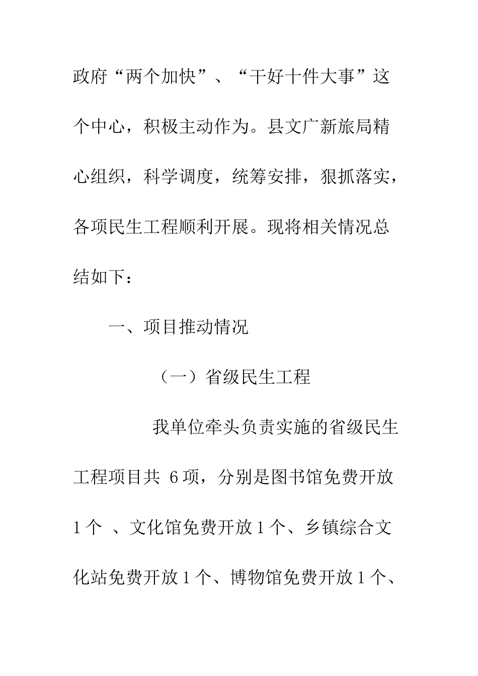 20XX最新文广新旅局民生工程工作总结大全_第2页