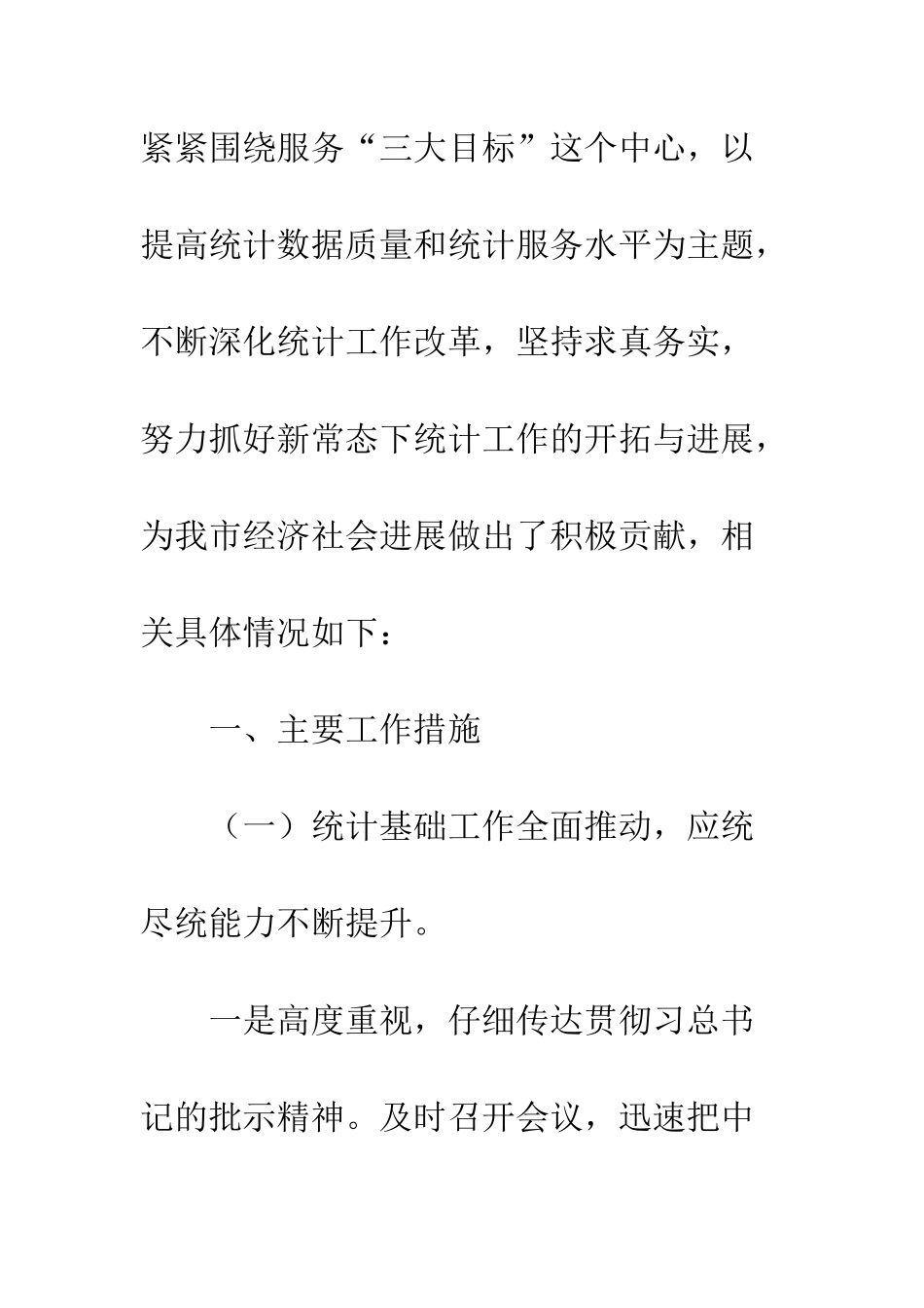 20XX最新统计局年终工作总结模板_第2页