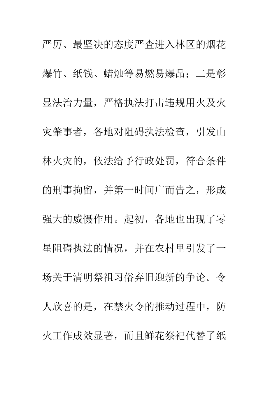 20XX清明期间山林防火工作总结思考_第3页