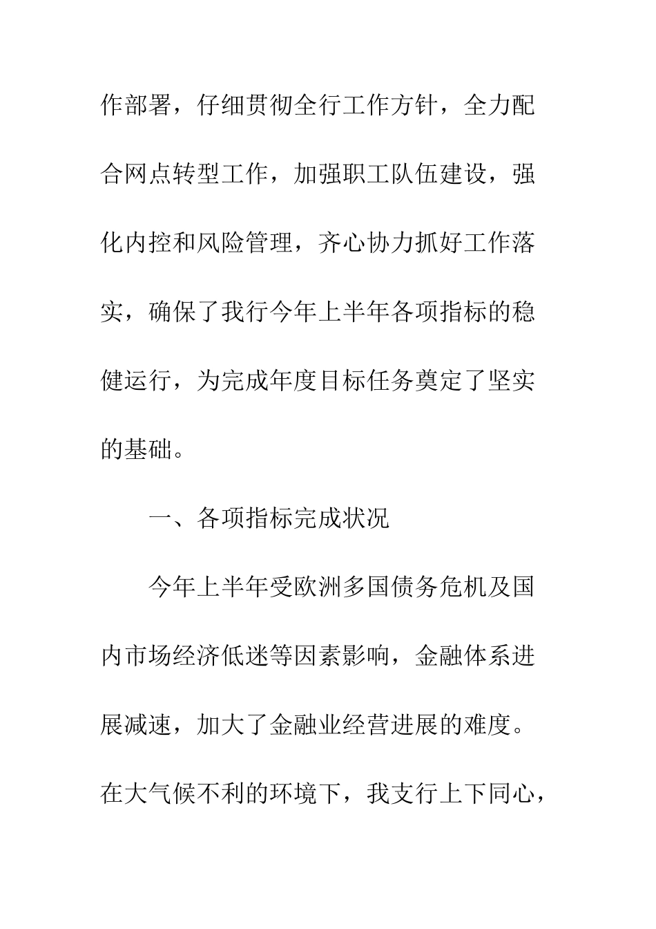 20XX银行个人上半年总结及下半年计划总结模板_第2页