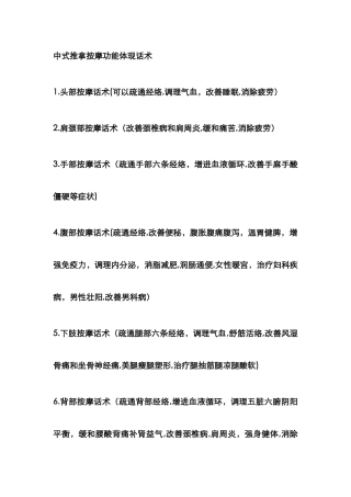 5.中式推拿话术