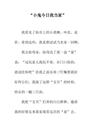 “小鬼今天我当家”