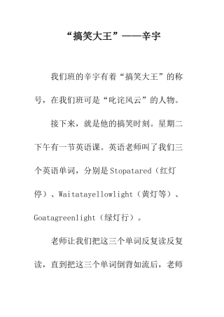 “搞笑大王”——辛宇