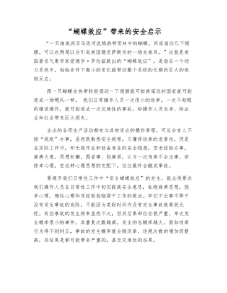 “蝴蝶效应”带来的安全启示