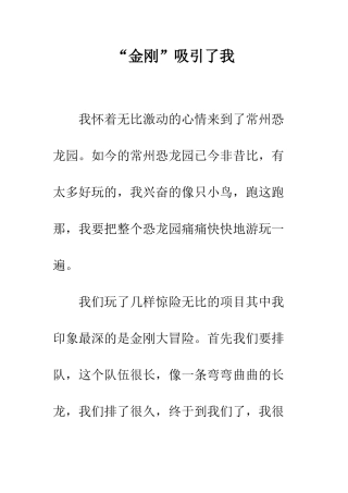 “金刚”吸引了我