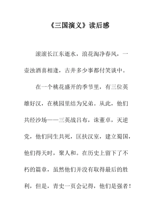 《三国演义》读后感-48