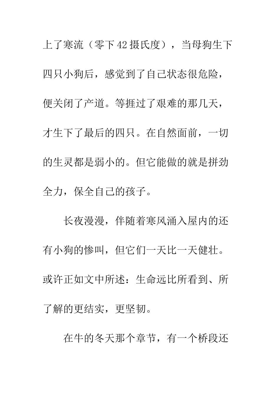 《冬牧场》读后感600字_第3页