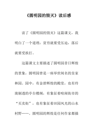 《圆明园的毁灭》读后感-15