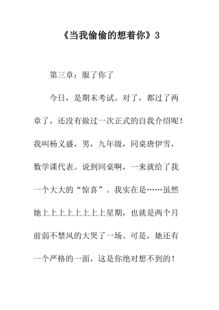 《当我偷偷的想着你》3