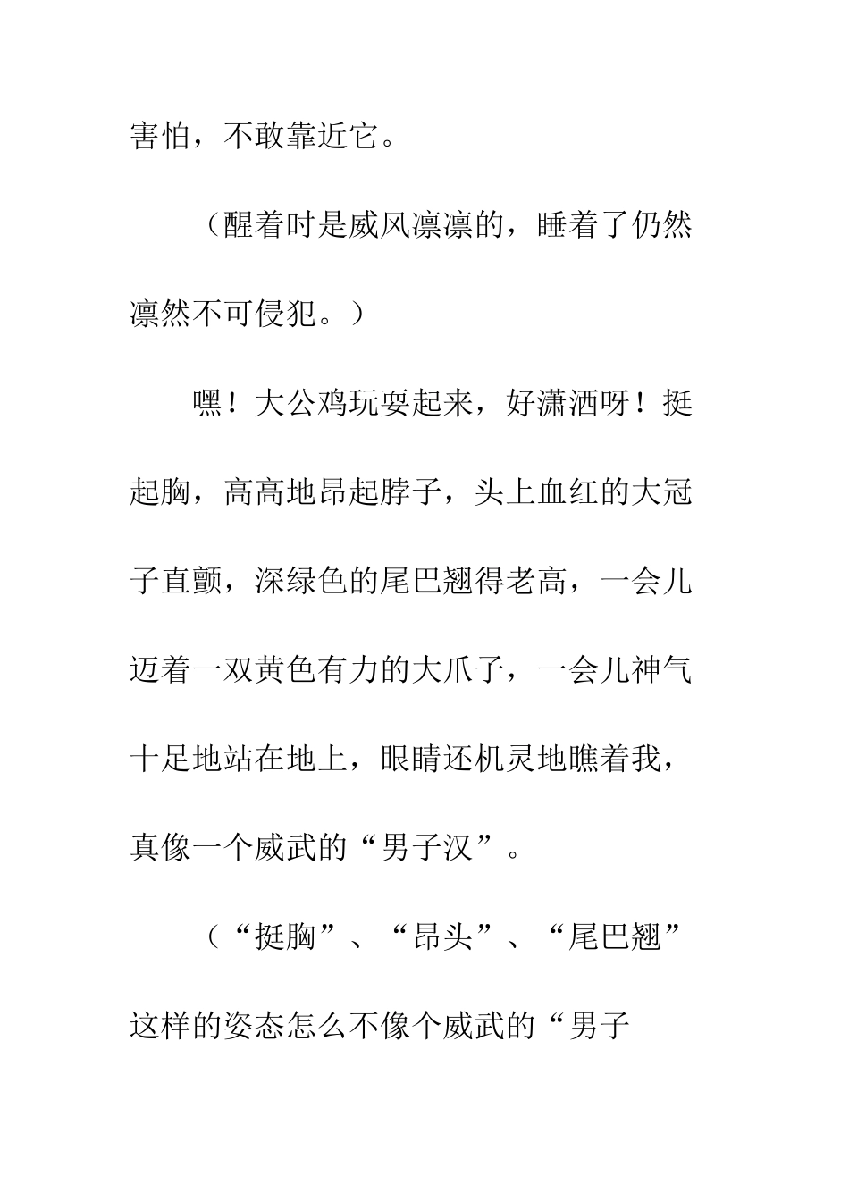 【优秀作文】大公鸡_第3页