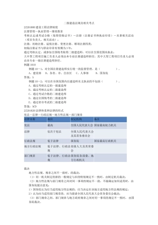 2Z201000建设工程法律制度
