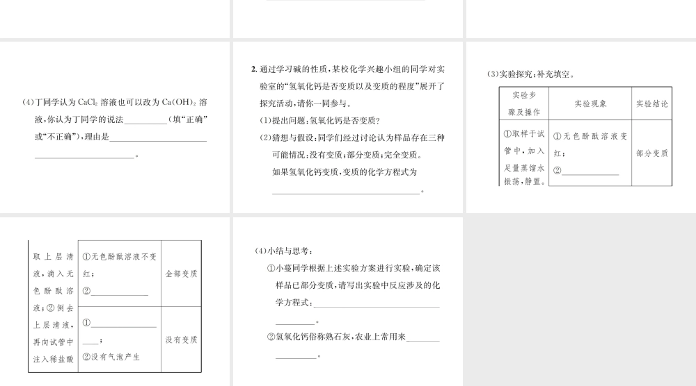09 实验专题(四)  碱变质的探究