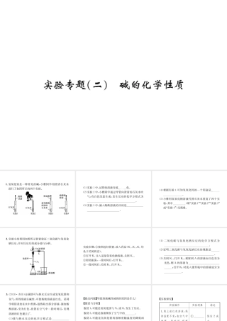 10  实验专题(二)  碱的化学性质