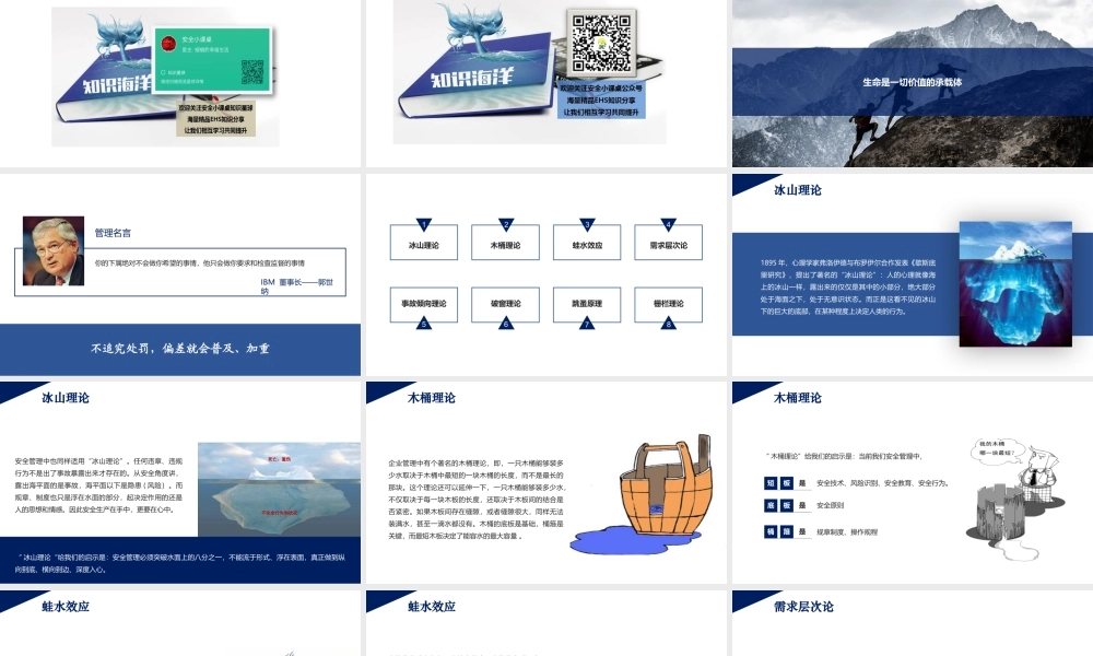 10 安全月系列主题培训-八大经典安全管理理论