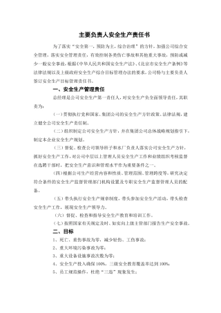 水务公司年度安全生产责任书（36页）
