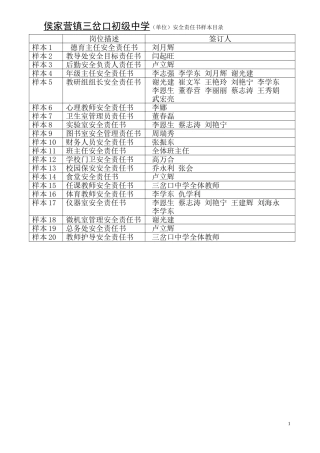 学校网格化安全管理目标责任书(35页）