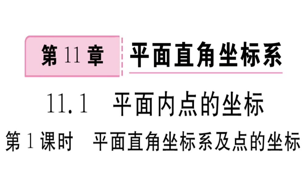 11.1  第1课时 平面直角坐标系及点的坐标.pptx