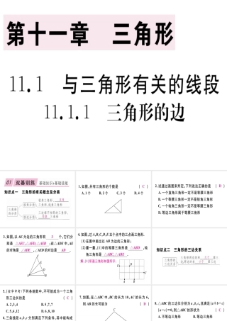 11.1.1  三角形的边