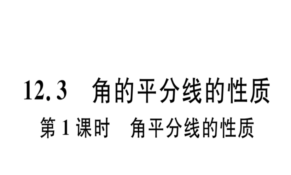 12.3 第1课时 角平分线的性质.pptx