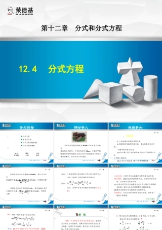 12.4  分式方程