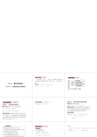 12.4.1  单项式除以单项式