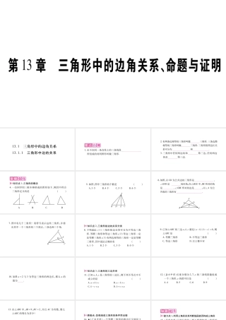 13.1.1    三角形中边的关系