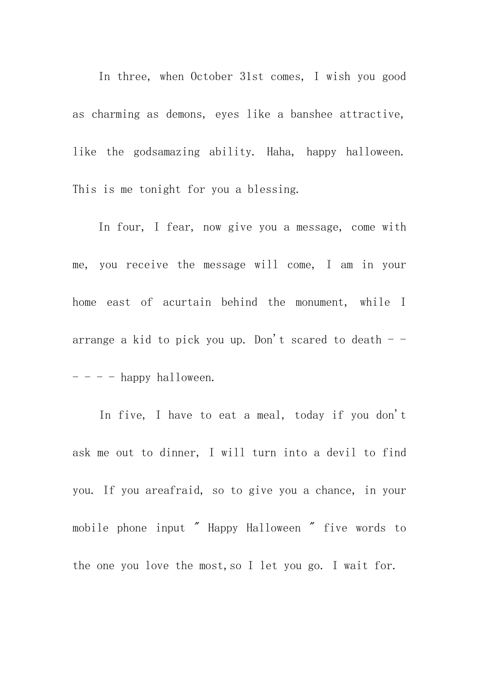 万圣节微信祝福语(中英文)_第3页