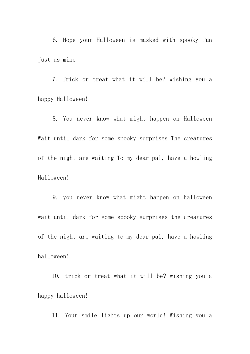 万圣节搞笑祝福语英文_第2页