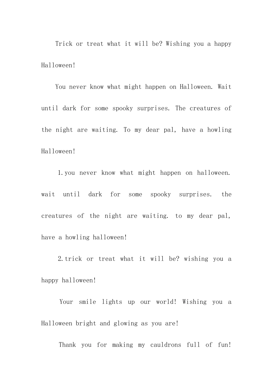 万圣节祝福语英文_第2页