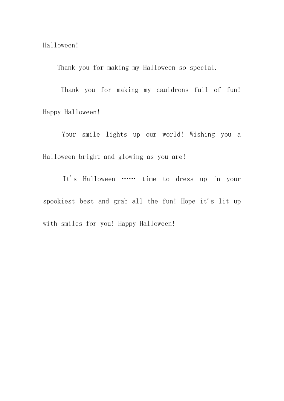 万圣节趣味英文小祝福语_第2页