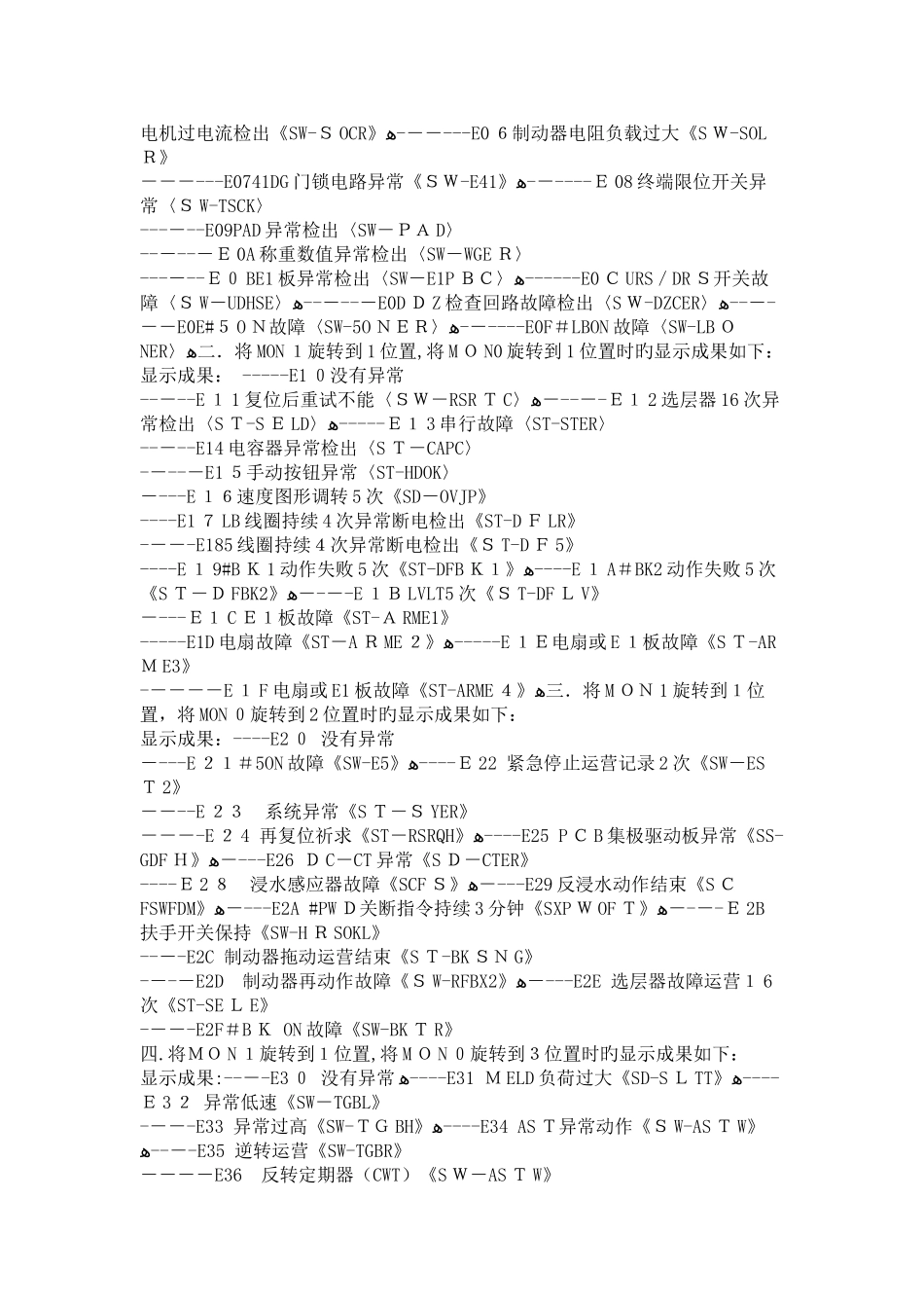 三菱电梯故障代码表_第2页