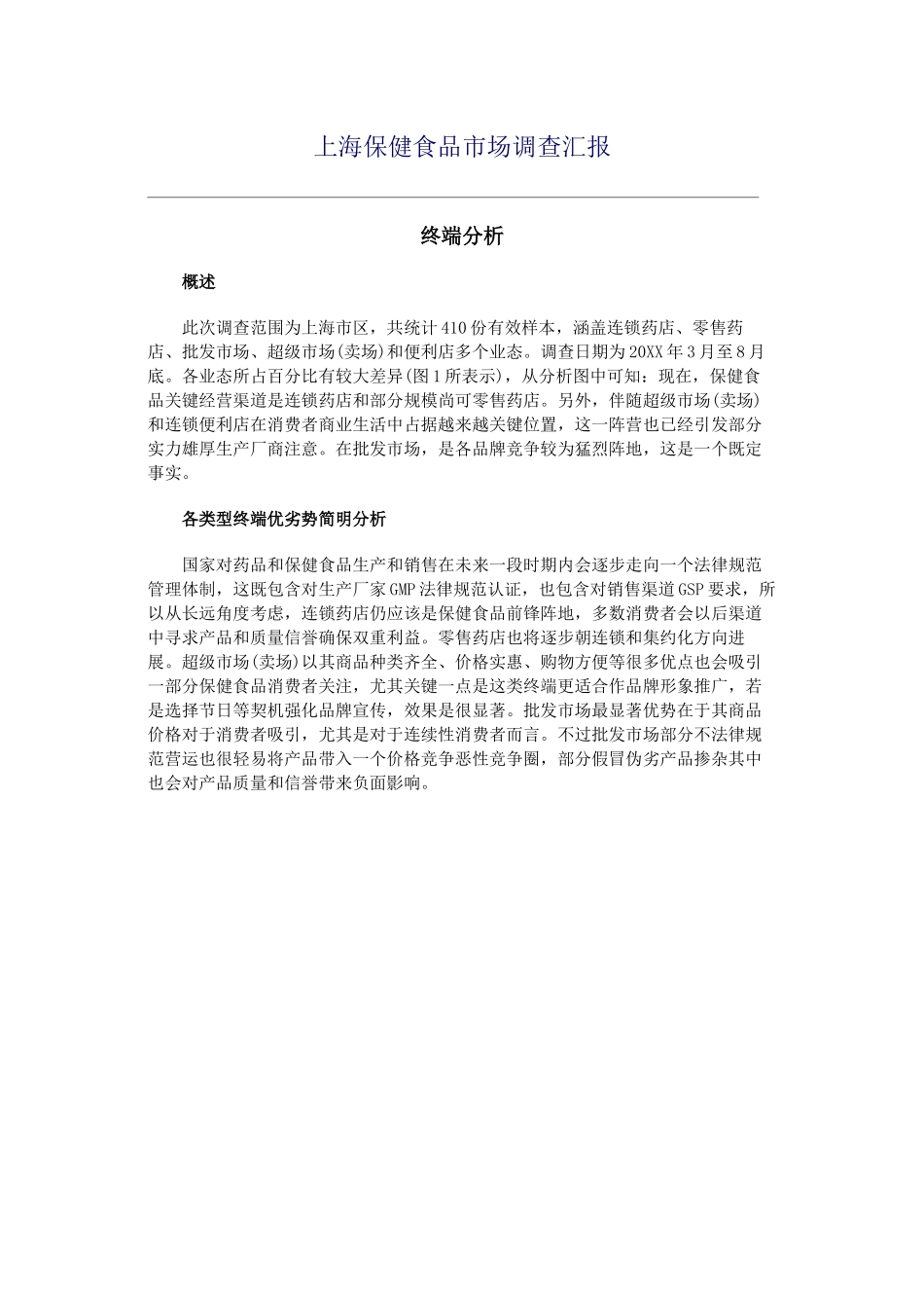 上海保健食品市场调查报告_第1页