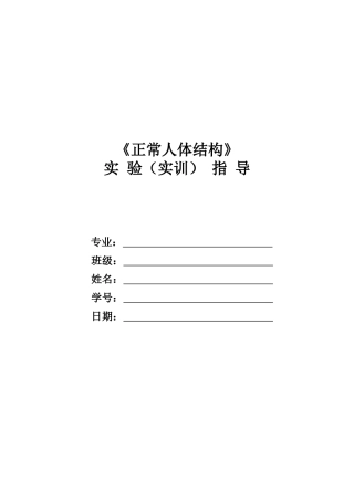 《正常人体结构》